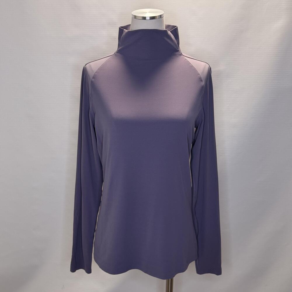 Lululemon Shirt Womens Medium Purple Turtleneck Long Sleeve Athletic Yoga Top